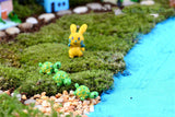 XBJ177 Mini 8pcs Green little turtle decoration supplies moss micro landscape deco  Garden deco Creative handicrafts