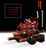 Creative Wooden Style Wine Rack 6 Pcs Wine Holders Wine Bottle Display Stand Organizer Bar Storage Racks