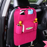 Car Seat Bag Organizer,Woolen Felt Seat Back Protectors for Kids,Storage Bottles,Tissue Box