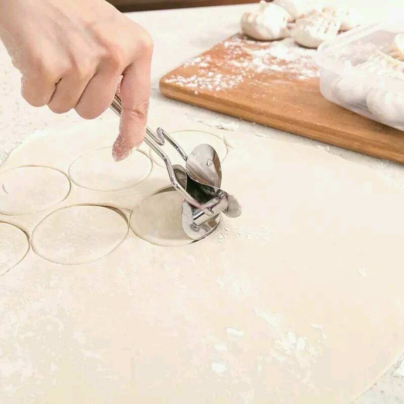 Stainless Steel Dough Press Dumpling Maker Mould Pie Ravioli Pastry Tools Circle Dumpling Wraper Cutter Making Machine