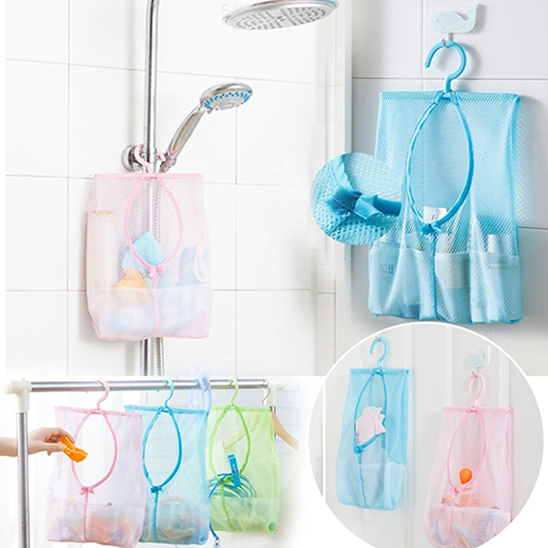Kitchen Bathroom Wardrobe Underwear Socks Sundries Storage Hook Hanging Multipurpose Mesh Bag Reusable Grocery Organizer Main image