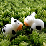 XBJ089 Mini 10pcs Cow dolls Bottle decoration supplies moss micro landscape deco  Garden deco Creative handicrafts
