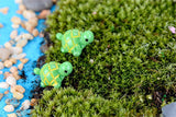XBJ177 Mini 8pcs Green little turtle decoration supplies moss micro landscape deco  Garden deco Creative handicrafts