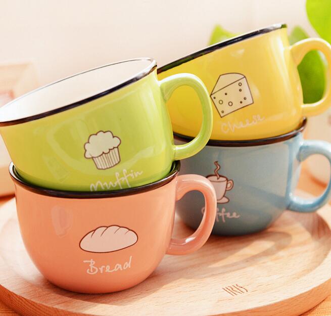 Creative Candy Color Ceramic Mug Coffee Milk Breakfast Cup Cute Porcelain Tea Mugs 250ml Novetly Gifts Secondary image