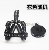 Adjustable Breathable Nylon Dog Harness and leash set Pet Vest Rope Dog Chest Strap Leash Set Collar Leads Harness for small dog
