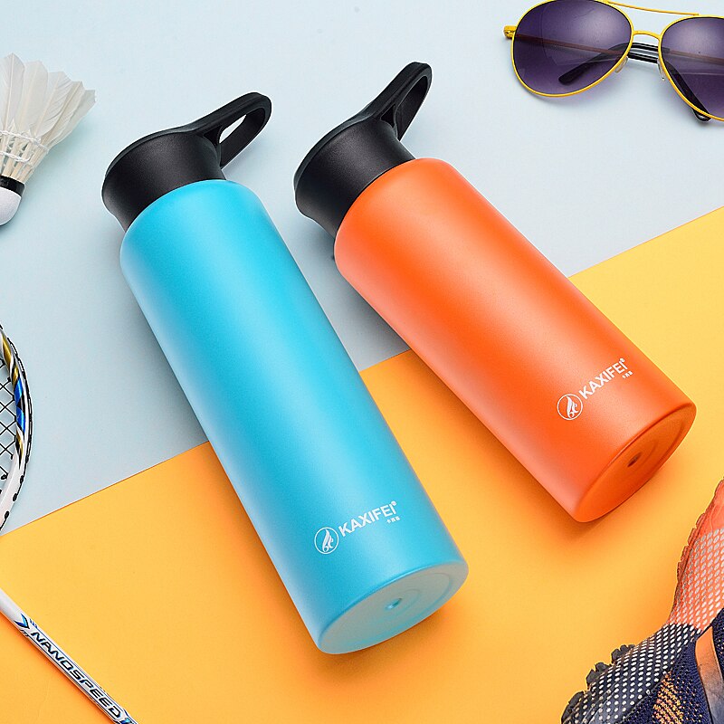 Vacuum Insulated Bike Bicycle Cycling Sports Water Bottle Stainless Steel Flask Jar Leak-proof Canteen 550mL 750mL Main image