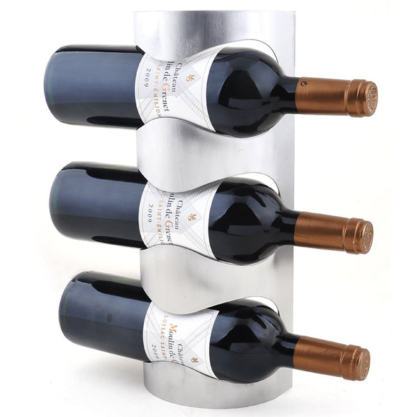 1PC 3 or 4 Hole Stainless Steel Wall Mounted Wine Holder Rack Household Wine Bottle Holder For Homeuse With Screws