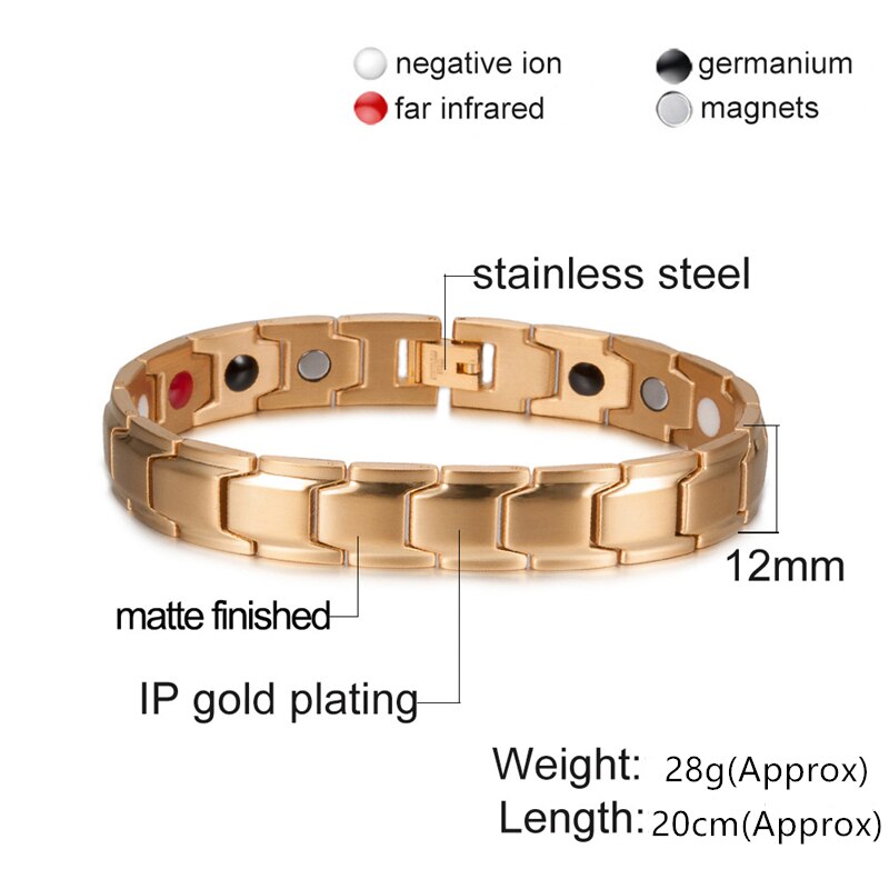 New Hot Men Magnetic Therapy Bracelet Classic Titanium Steel Anti-snoring Health Care Anti Snore Wrist Watch Sleep Snoring Secondary image