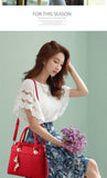 Fashion Women Handbags Tassel PU Leather Totes Bag Top-handle Embroidery Crossbody Bag Shoulder Bag Lady Simple Style Hand Bags