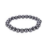 1PCS Unisex Luxury Slimming Bracelet Weight Loss Round Black Stone Magnetic Therapy Bracelet Health Care