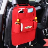 Car Seat Bag Organizer,Woolen Felt Seat Back Protectors for Kids,Storage Bottles,Tissue Box