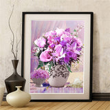 DIY Full Diamond Embroidery European-style flower vase Round Diamond Painting Cross Stitch Kit Diamond Mosaic Home Decor