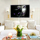DIY Partial 5D Diamond Embroidery The Black Cat Round Diamond Painting Cross Stitch Kits Diamond Mosaic Decoration