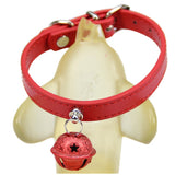 1Pcs Adjustable PU leather Dog Collar Cat Pet Cute With Bell no sound Puppy Kitten Collar dog leather for small animals