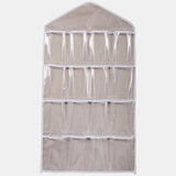 16 Pockets 78*42cm Household Clear Hanging Bag Socks Bra Underwear Rack Hanger Storage Organizer Wardrobe New