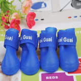 CW008 Waterproof Dog's Shoes, 4pcs/set Colorful Pet Shoes, Lovely Portable Pet Boots Anti Slip Skid Rain Shoes Size S M L