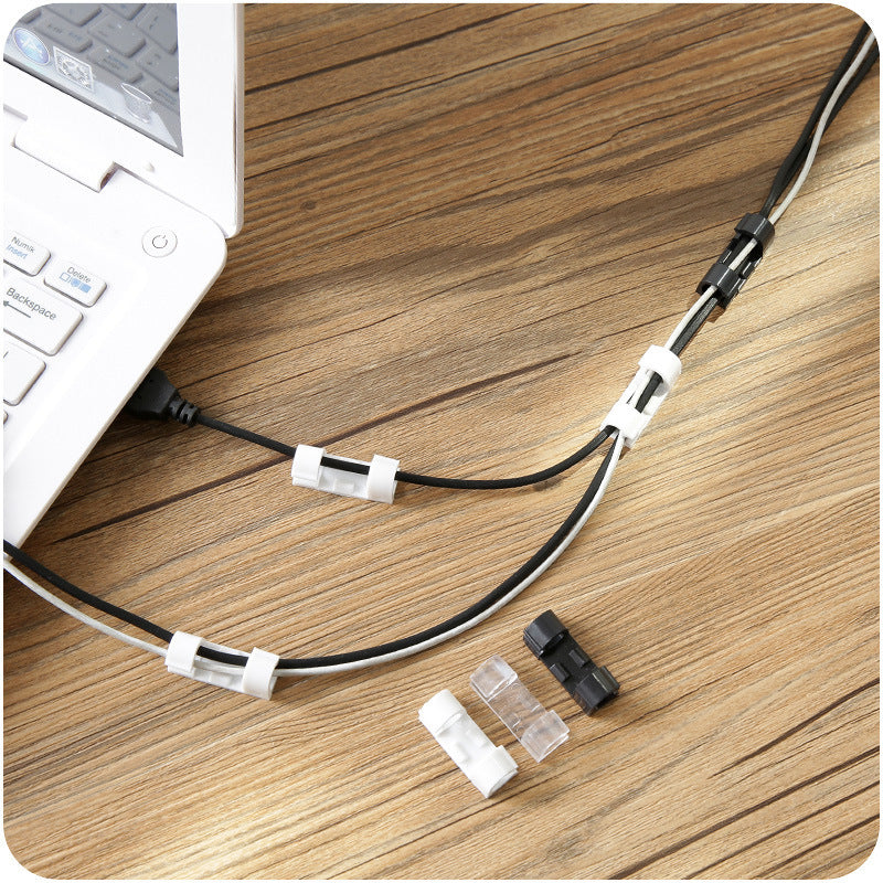 20pcs Wire Storage Clips Buckle Management Organizer Securing Cable Clamp Cable Housing Data Line Finishing Tool Fixed decor Main image