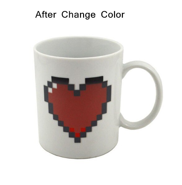 Creative Heart Magic Temperature Changing Cup Color Changing Chameleon Mugs Heat Sensitive Cup Coffee Tea Milk Mug Novelty Gifts Secondary image