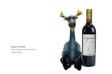 European Resin Drunk Deer Wine Rack Livingroom Office Wine Bottle shelf Home Furnishing Decoration Modern Wine Holder Crafts