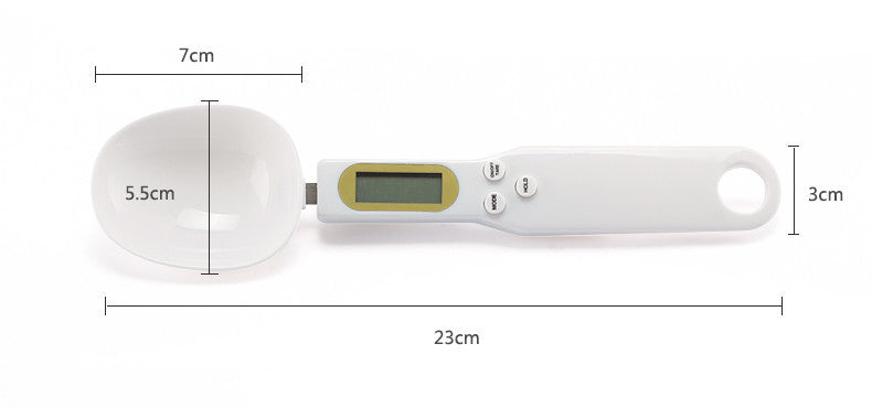 White Digital Measuring Spoons With Scale for Cooking Kitchen Scale Tools Liquid /Bulk Food LCD Display volume scales