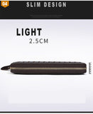 Leather men's woven wallet casual trendy long wallet fashion personality clutch High-quality genuine men's wallets