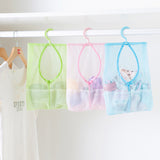 Kitchen Bathroom Wardrobe Underwear Socks Sundries Storage Hook Hanging Multipurpose Mesh Bag Reusable Grocery Organizer