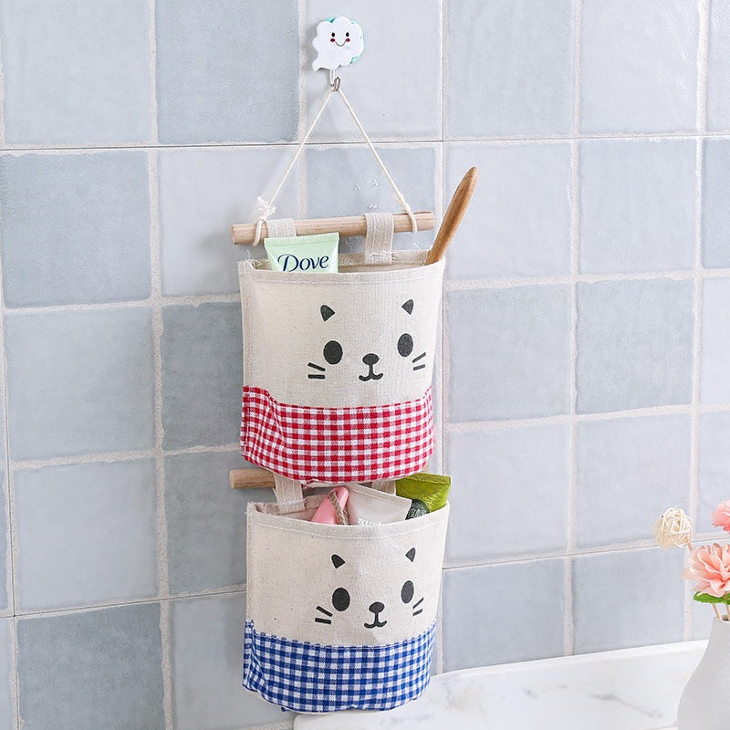 Wall Door Closet Hanging Storage Bag Organizer Wall Mount/Over The Door Magazine Storage Pockets Secondary image