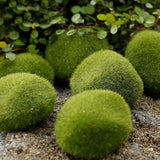 XBJ009 Miniature 1pc Stone Moss Garden Craft Fairy Bonsai Plant Decor Marimo Stone Artificial Moss Foam Stone Green Plant