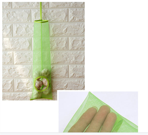 Kitchen Garbage Trash Storage Bag Onion Holder Vegetable Potato Hanging Mesh Fruit Ginger Organizer Container Garlic Food Saver