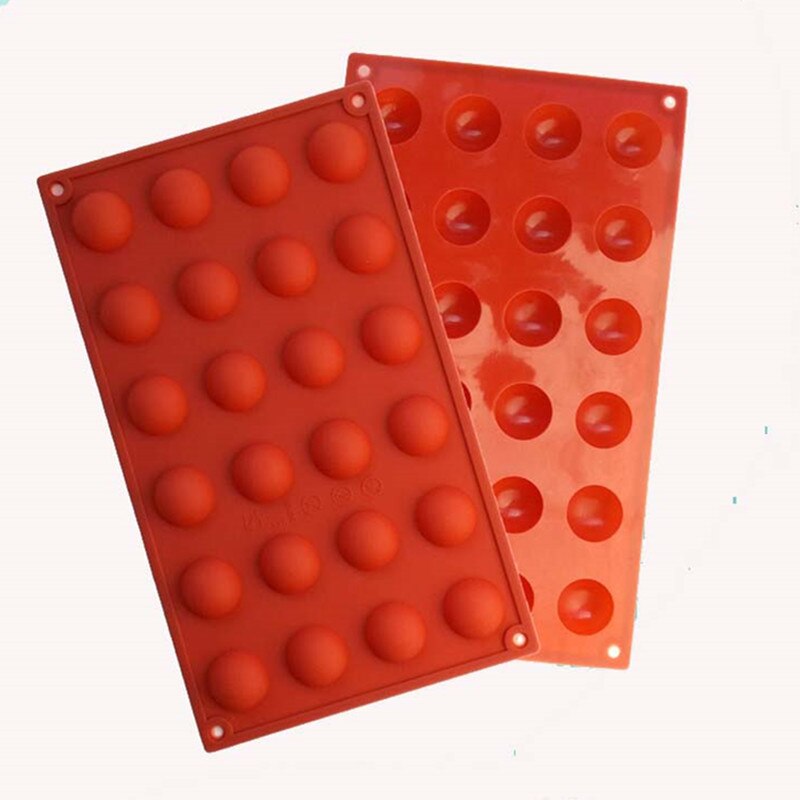 Pastry Tools Large Size 24 Holes Half Rond Grade Silicone Chocolate Mold , Muffin Mold/decorating Cake Tools Main image