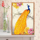 DIY 5D Diamond Embroidery The peacock Round Diamond Painting Cross Stitch Kits Diamond Mosaic Home Decoration