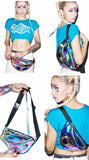 New Fanny Pack Multi-function Steam Punk Leg Fashion  Chest Bag Reflective Laser Shoulder Bag Women's Belt Waist Bag Pochete