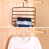 Five-layer drying racks multi-functional innovative hanger multi-storey scarf racks anti-slip pants folder