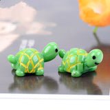 XBJ177 Mini 8pcs Green little turtle decoration supplies moss micro landscape deco  Garden deco Creative handicrafts