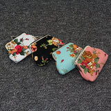 Hot Sale Women Coin Purse Cute Wallet Lady Retro Vintage Flower Small Wallet Hasp Purse Kawaii Bag Clutch Bag