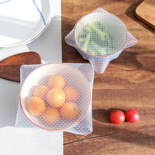 1 piece food grade Keeping Food Fresh Wrap Reusable high stretch Silicone Food Wraps Seal Vacuum Cover Stretch Lid