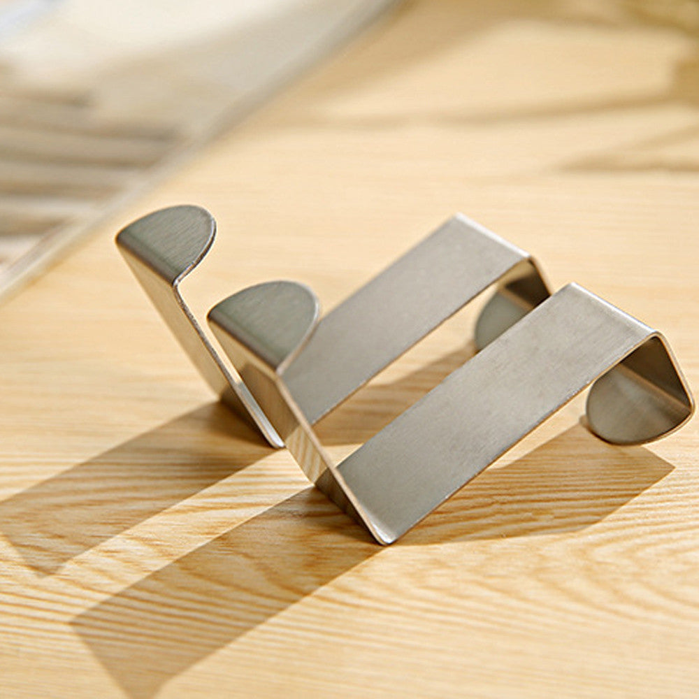 Newest 2PC Door Hook Stainless Kitchen Cabinet Clothes Hanger Levert Dropship