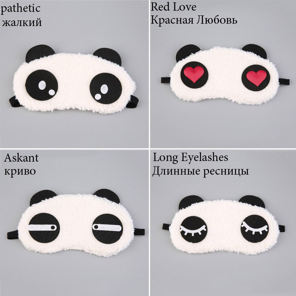 Mask For Sleep Cute Panda Sleeping Face Eye Blindfold Eyeshade Breathable Kids Women Travel Cover Health Care Aid Eyepatch Tool Main image