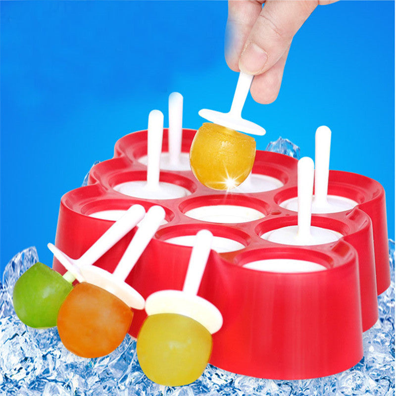 Kitchen Fashion Silicone Mini Pop Molds nine squares Ice-cream mold Summer Style for children kids cooking tools Main image