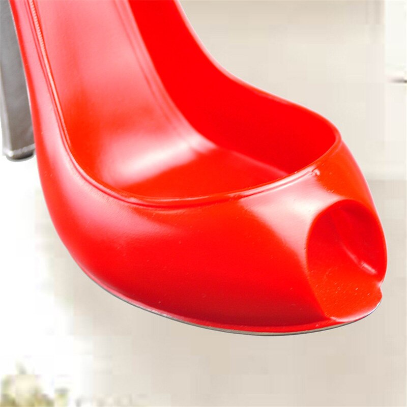 Resin High Heel Shoe Shaped Wine Bottle Holder Stylish Wine Shelf Rack Wedding Party Gift Home Kitchen Bar Accessories Secondary image