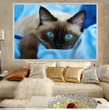 DIY 5D Partial Diamond Embroidery The cat Round Diamond Painting Cross Stitch Kits Diamond Mosaic Home Decoration