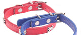 5 Colors Bone Pet Dog Collar Durable PU Leather Adjustable Puppy Cat Strap Collar S/M/L/XL 1.5cm