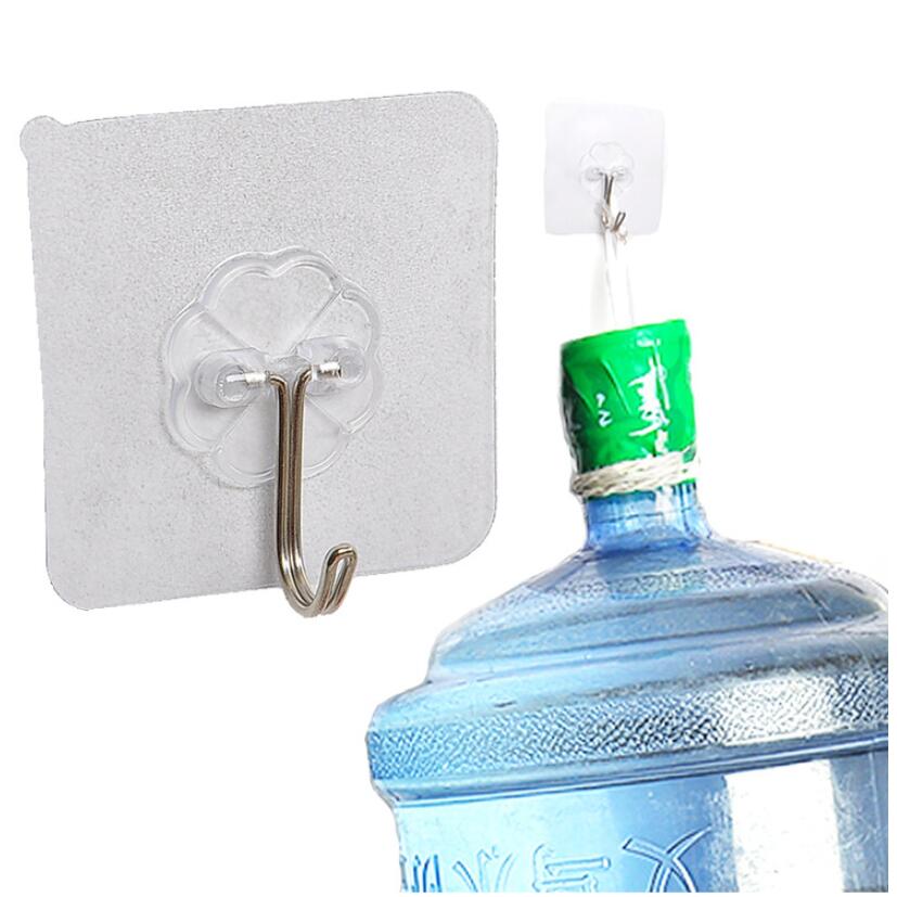 1pc Strong suction Wall Hooks Hanger Transparent Suction Cup Sucker Key Hook for Bathroom Kitchen