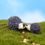 XBJ100 Mini 5pcs Hedgehog mother and little hedgehog decor supplies moss micro landscape deco  Garden deco Creative handicrafts