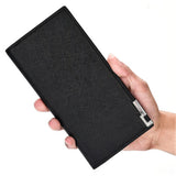 New Creative men's wallet High quality PU leather clutch genuine Simple Soft-skin cross-grain thin men's wallet