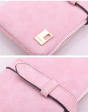 Fashion Luxury Brand Women Wallets Matte Leather Wallet Female Coin Purse Wallet Women Card Holder Wristlet Money Bag Small Bag