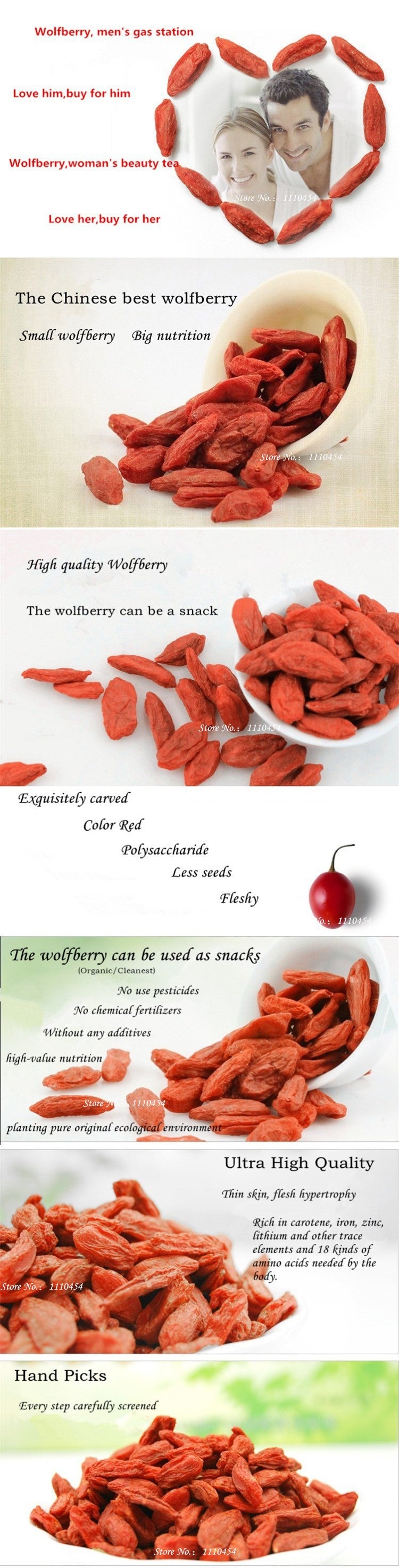 TemuTea Chinese 100g Natural Goji Berry Tea Wolfberry Goji Berries Herbal Tea Green Food Gouqi