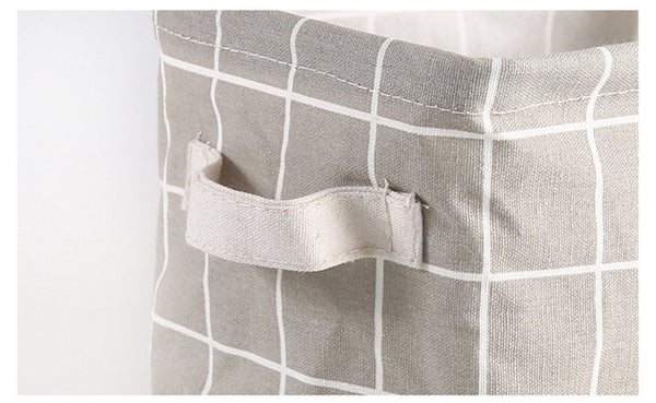 Desktop Storage Basket Cute Printing Waterproof Organizer Cotton Linen Sundries Storage Box Cabinet Underwear Storage Bag