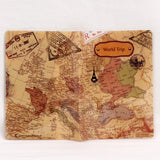 New World Trip Map Travel Passport Covers for Men , PVC Leather ID Card Bag Passport holder Passport Wallets 14*10cm