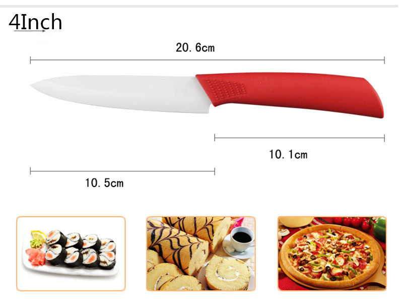 Brand top quality kitchen knife ceramic knife 3" 4" 5" 6" inch + peeler + Transparent Acrylic Stand kitchen set
